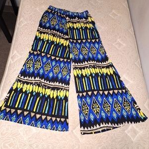 India Boutique boho flared leg pants in a one size fits most (Sm-med).